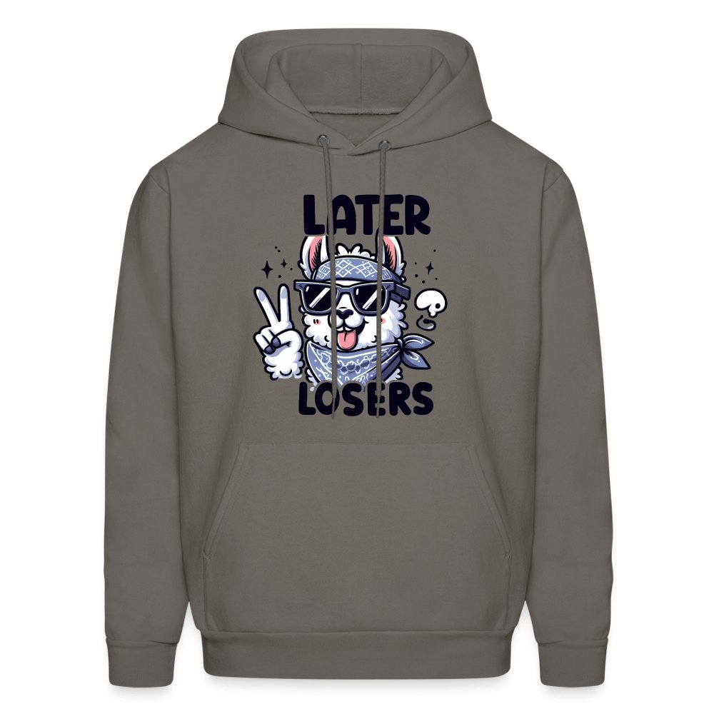 Later Losers Hoodie (Cute Funny Llama) - kelly green