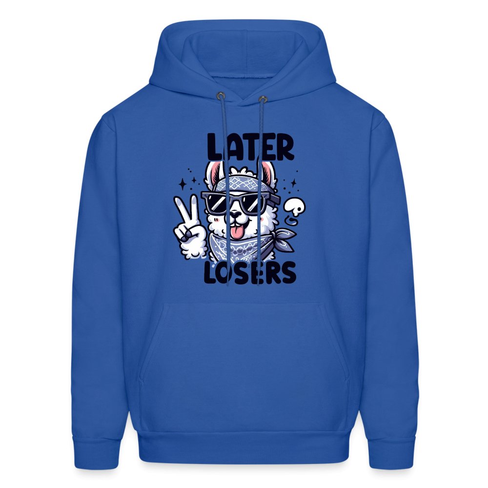 Later Losers Hoodie (Cute Funny Llama) - royal blue