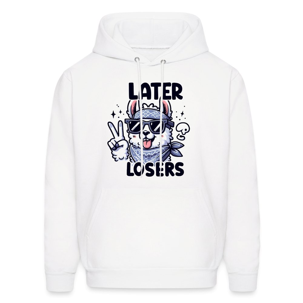 Later Losers Hoodie (Cute Funny Llama) - option1# - Men's Hoodie | Hanes P170