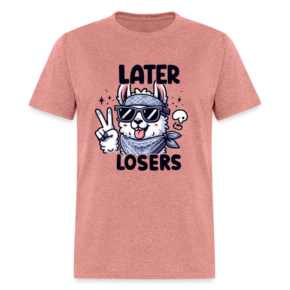 Later Losers T-Shirt (Cute Funny Llama) - option1# - Unisex Classic T-Shirt | Fruit of the Loom 3930