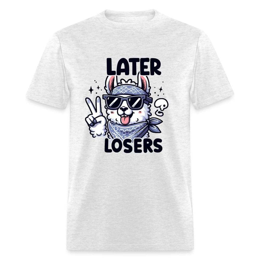 Later Losers T-Shirt (Cute Funny Llama) - option1# - Unisex Classic T-Shirt | Fruit of the Loom 3930