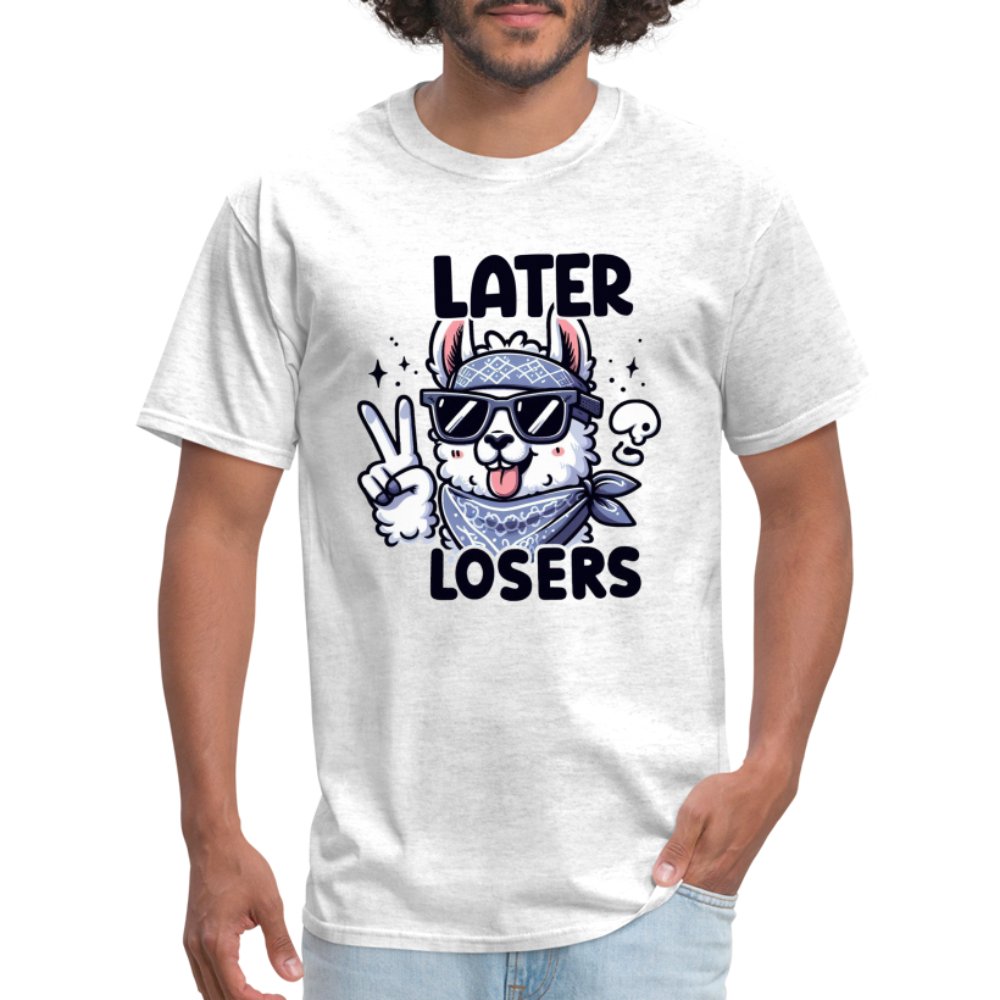 Later Losers T-Shirt (Cute Funny Llama) - option1# - Unisex Classic T-Shirt | Fruit of the Loom 3930