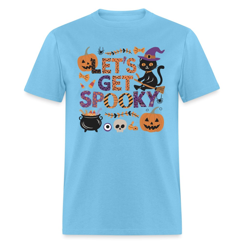 Let's Get Spooky T-Shirt (Halloween Witch) - aquatic blue