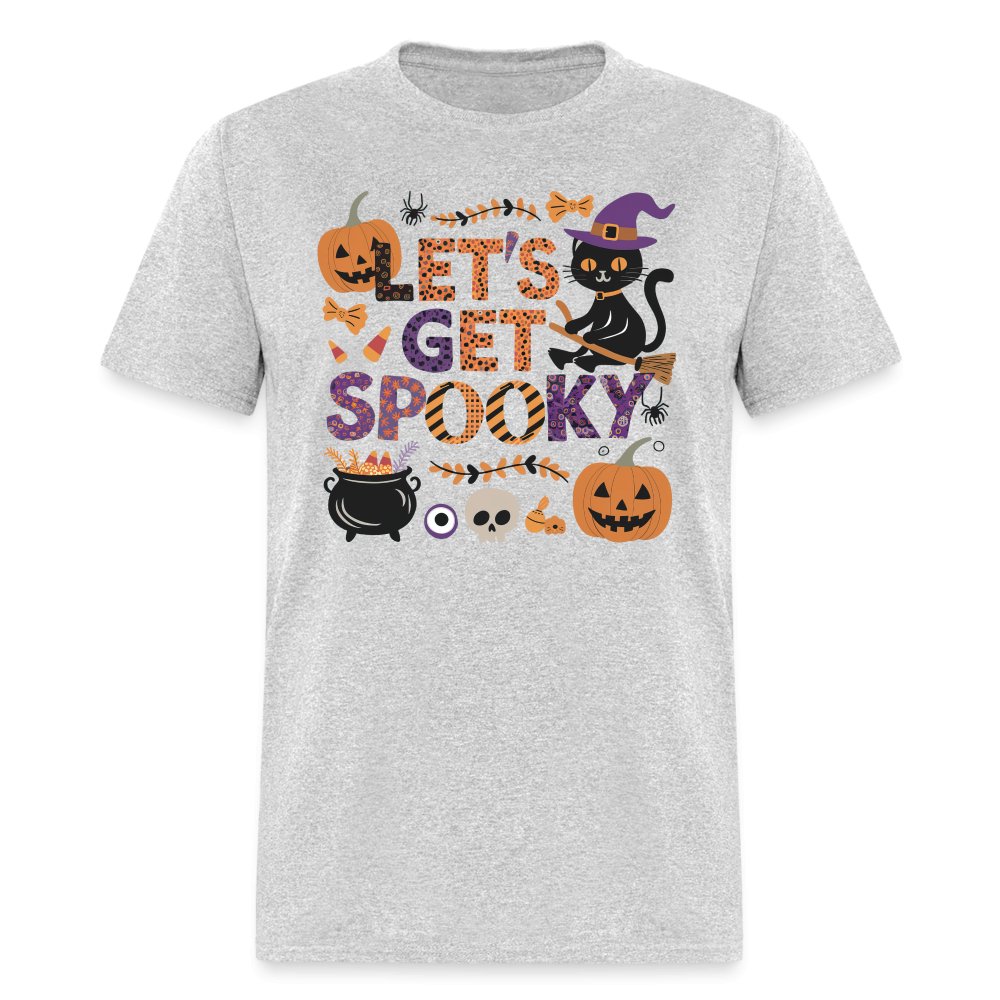 Let's Get Spooky T-Shirt (Halloween Witch) - heather gray