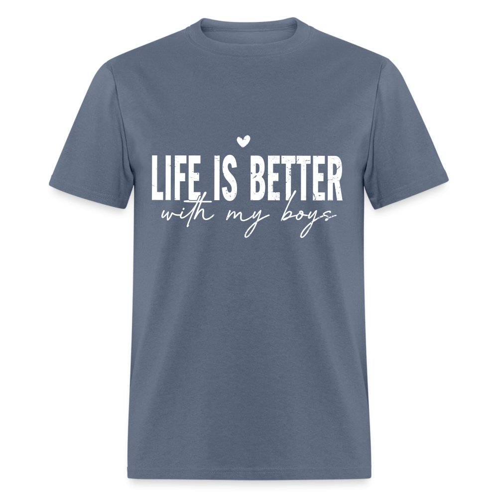 Life Is Better With My Boys - Classic T-Shirt - heather black