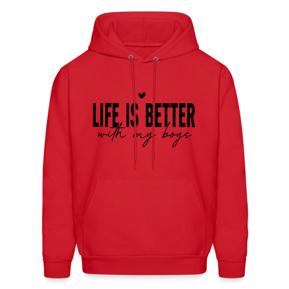 Life Is Better With My Boys Hoodie (Unisex) - asphalt gray