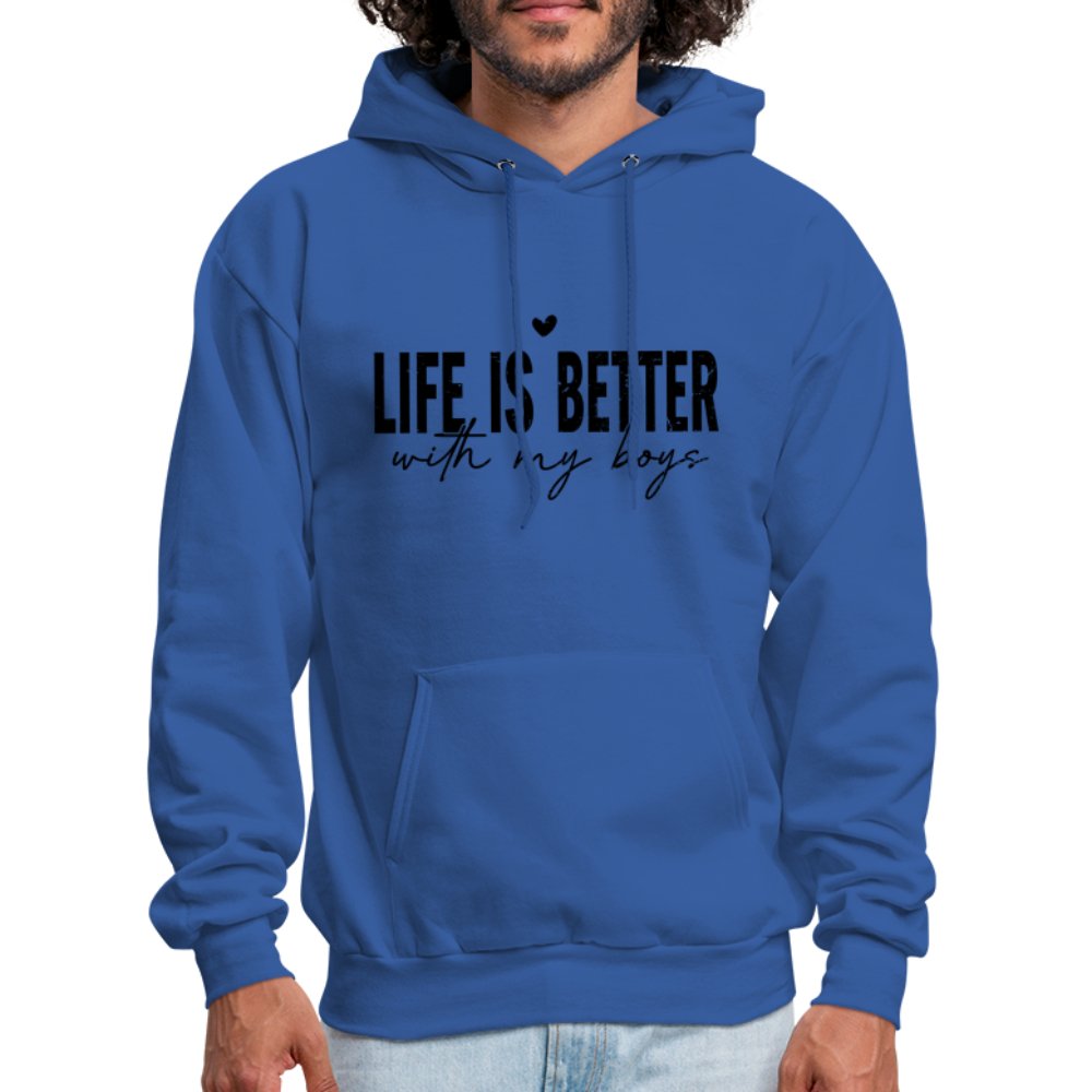 Life Is Better With My Boys Hoodie (Unisex) - royal blue