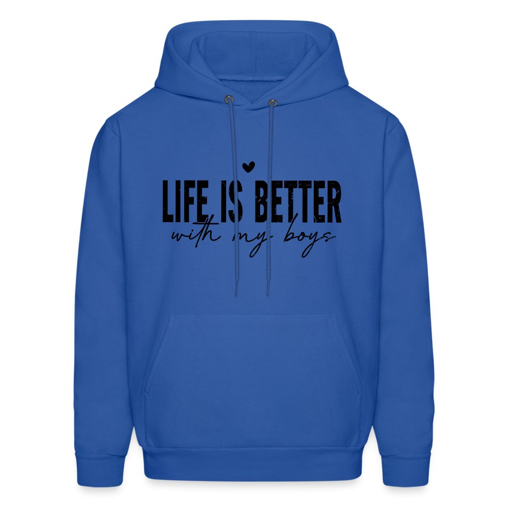 Life Is Better With My Boys Hoodie (Unisex) - royal blue