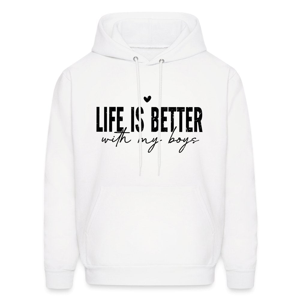 Life Is Better With My Boys Hoodie (Unisex) - option1# - Men's Hoodie | Hanes P170