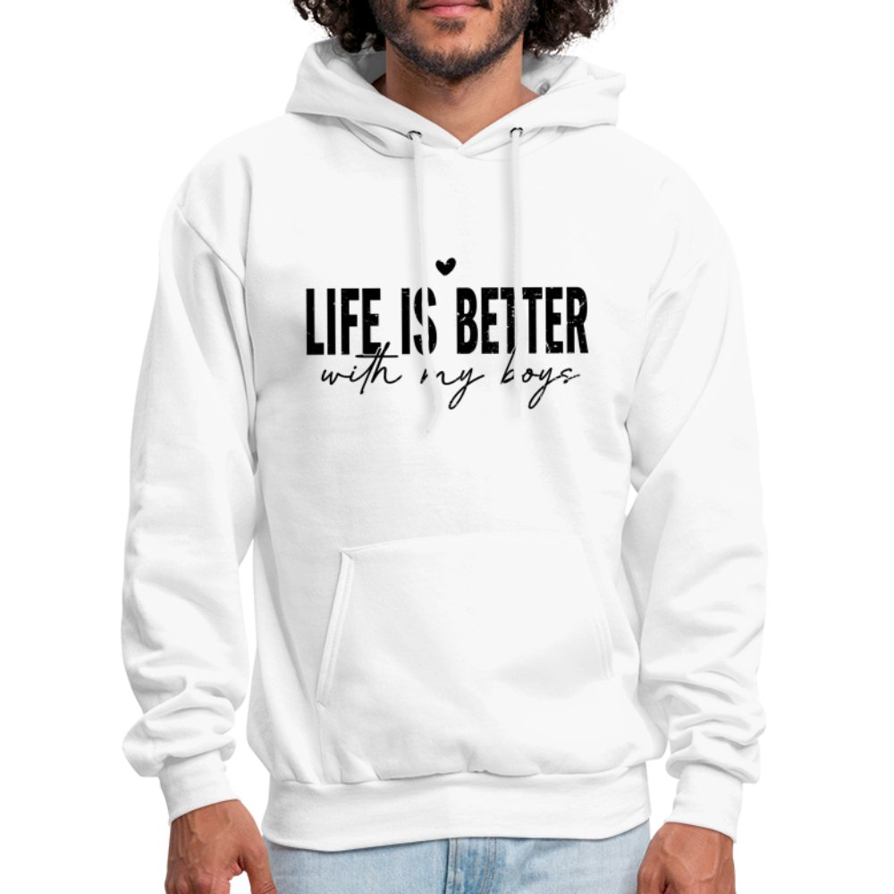 Life Is Better With My Boys Hoodie (Unisex) - option1# - Men's Hoodie | Hanes P170