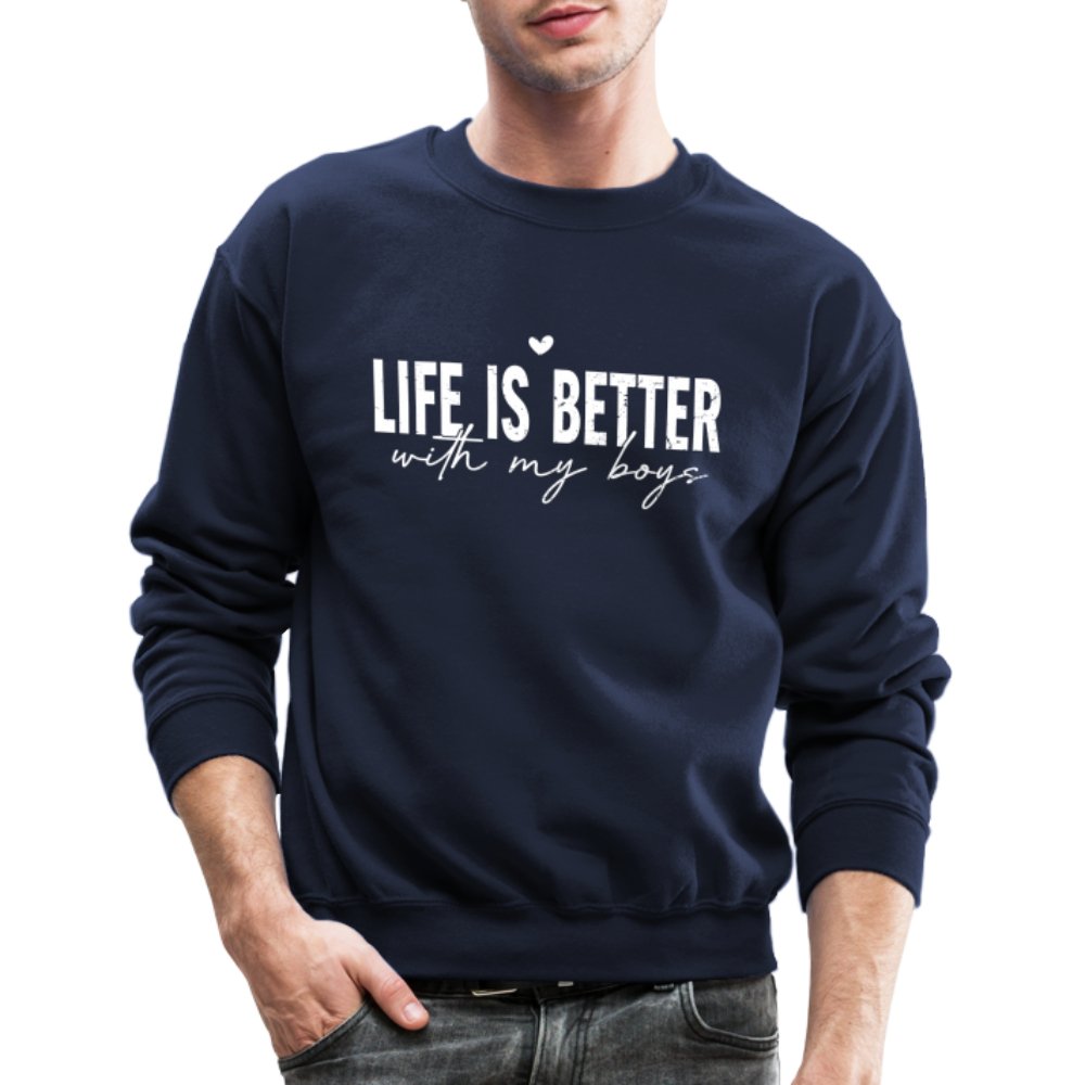 Life Is Better With My Boys - Sweatshirt (Unisex) - red