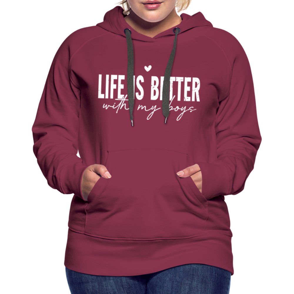 Life Is Better With My Boys - Women’s Premium Hoodie - purple