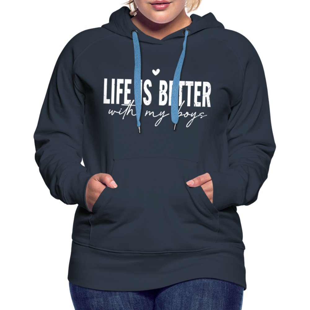 Life Is Better With My Boys - Women’s Premium Hoodie - red