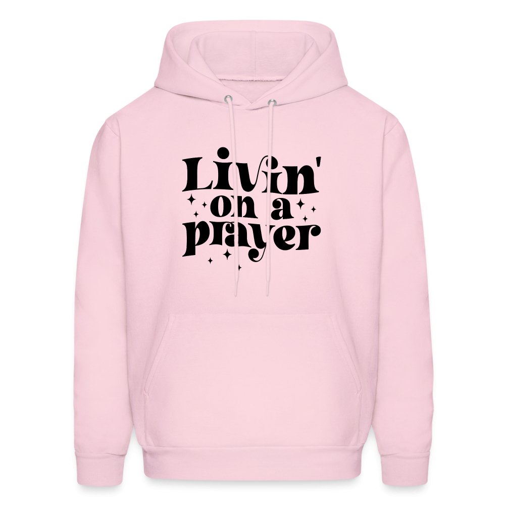 Livin on a Prayer Hoodie - pale pink