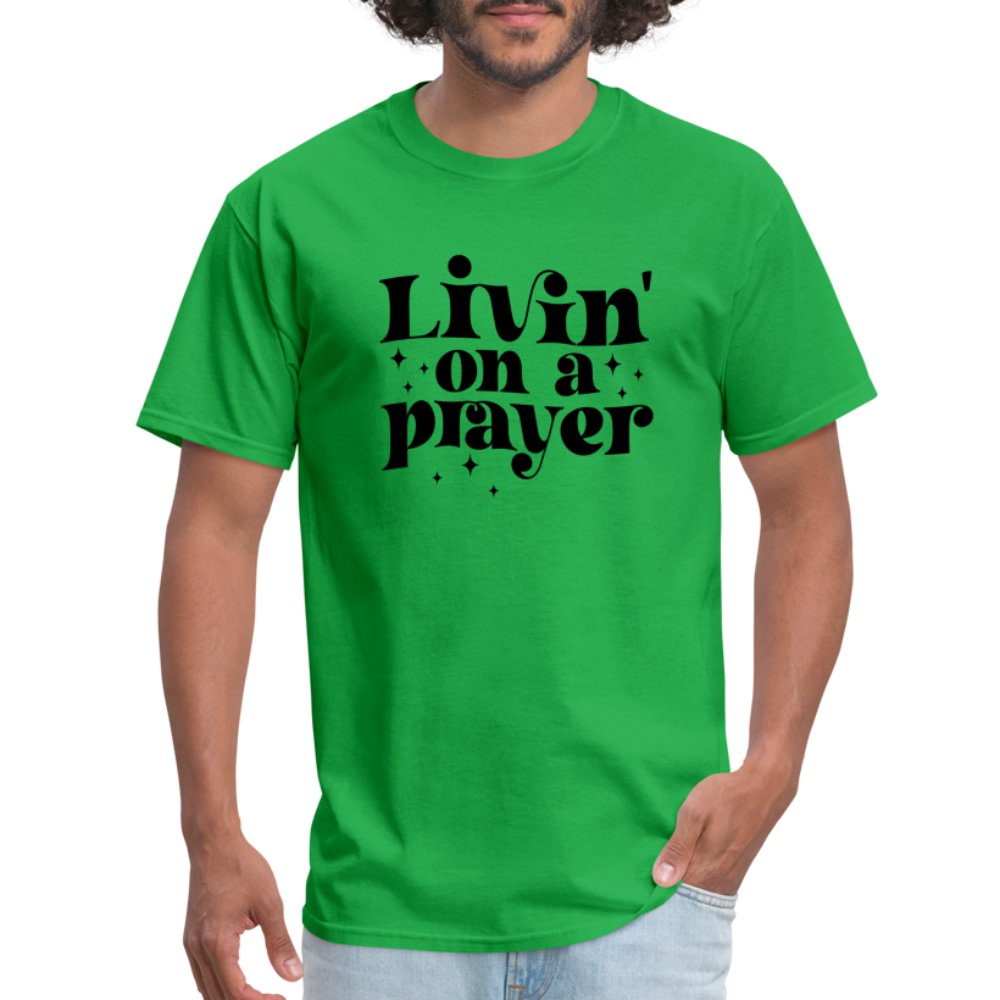 Livin on a Prayer T-Shirt - bright green