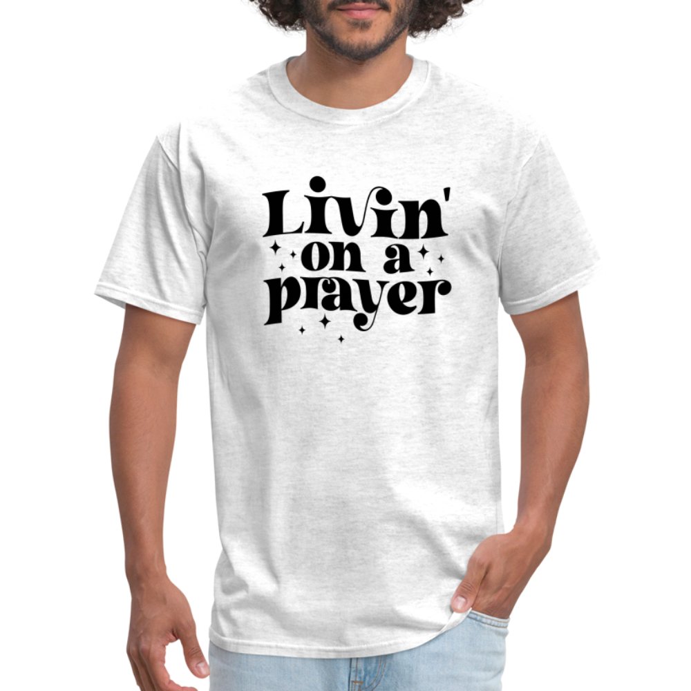 Livin on a Prayer T-Shirt - light heather gray