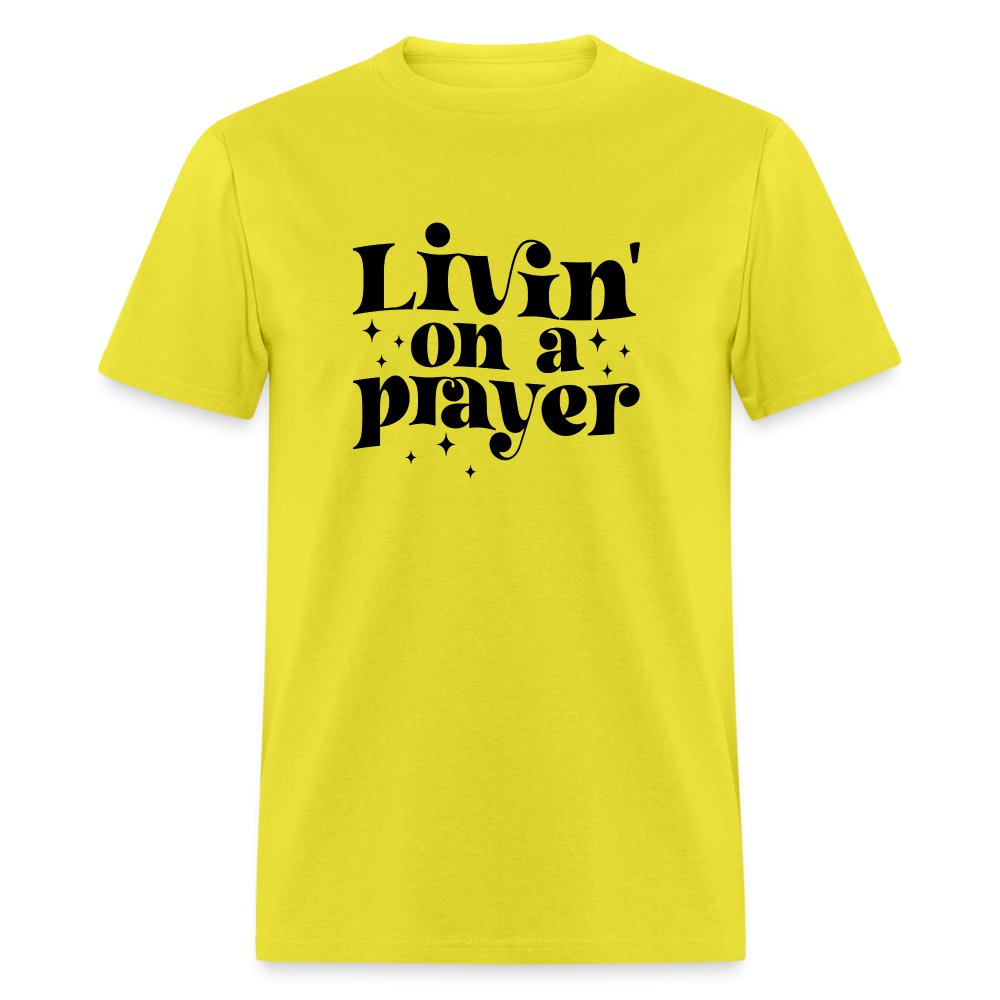 Livin on a Prayer T-Shirt - yellow