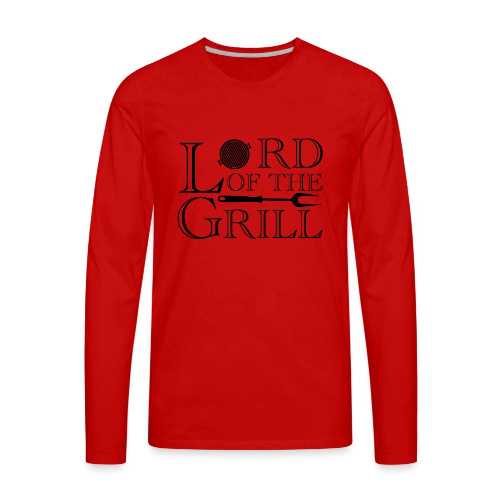 Lord of the Grill Men's Premium Long Sleeve T-Shirt - heather gray