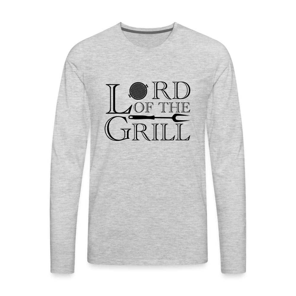 Lord of the Grill Men's Premium Long Sleeve T-Shirt - heather gray