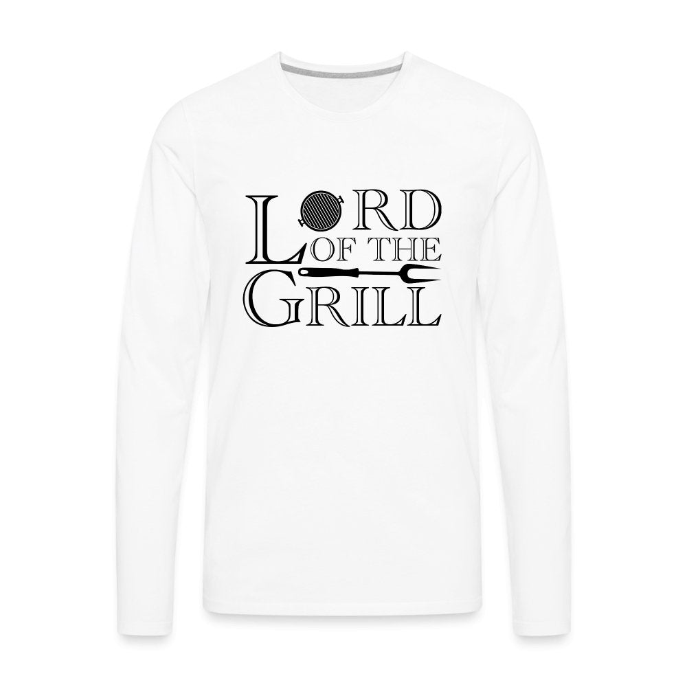 Lord of the Grill Men's Premium Long Sleeve T-Shirt - white