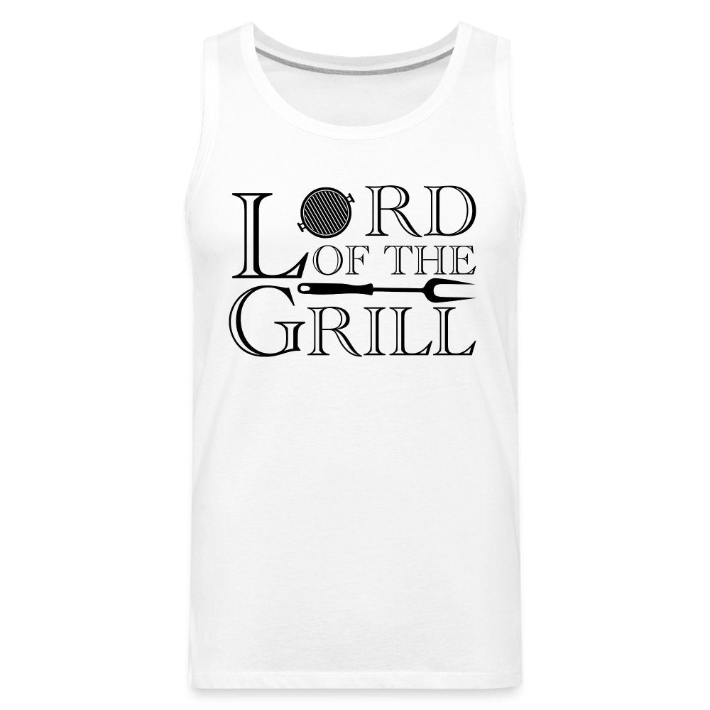 Lord of the Grill Men’s Premium Tank Top - white