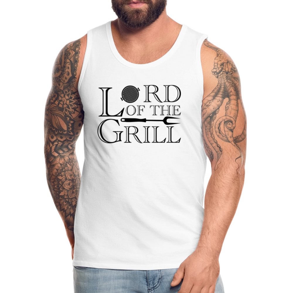 Lord of the Grill Men’s Premium Tank Top - white