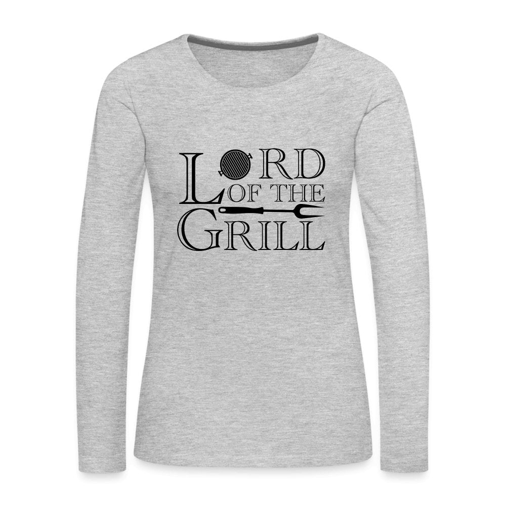 Lord of the Grill Women's Premium Long Sleeve T-Shirt - heather gray