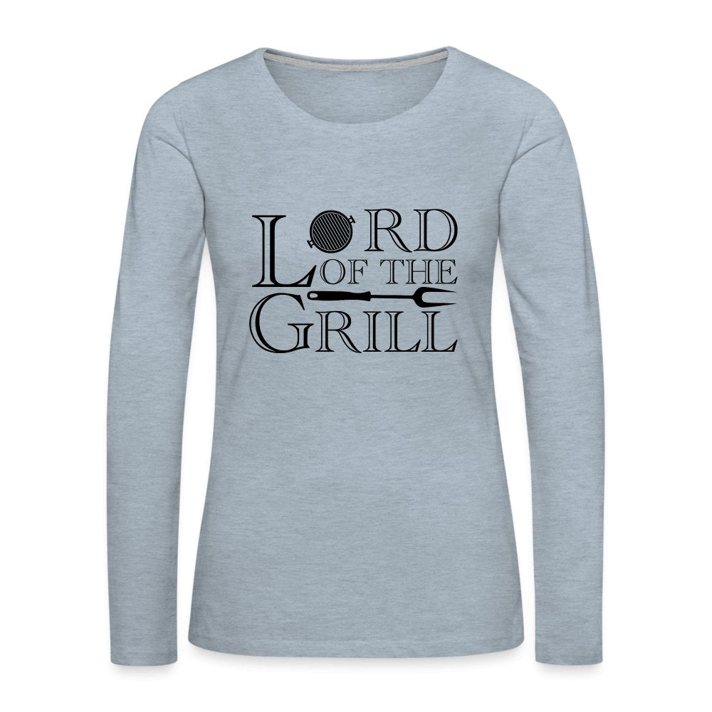 Lord of the Grill Women's Premium Long Sleeve T-Shirt - heather ice blue