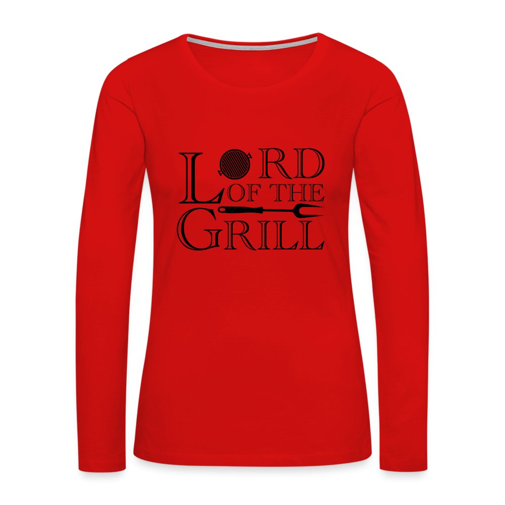 Lord of the Grill Women's Premium Long Sleeve T-Shirt - red