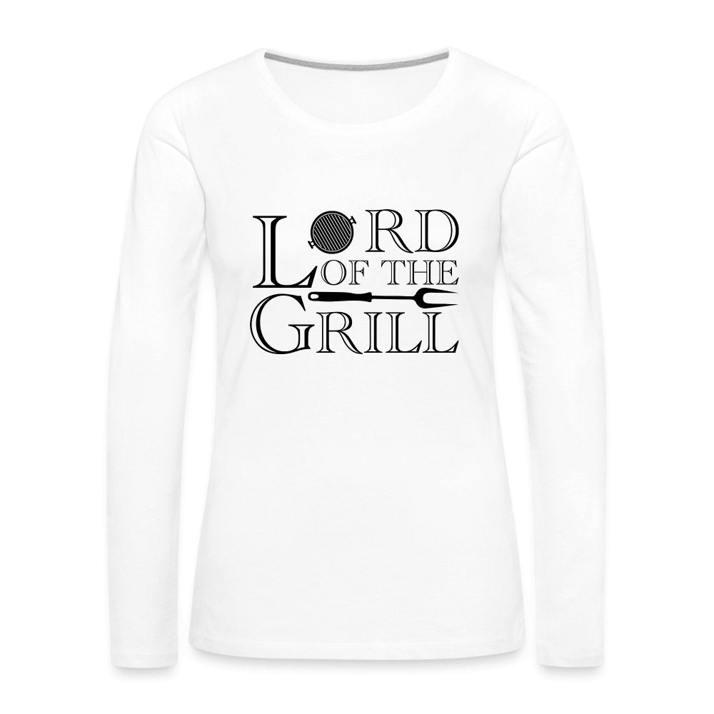 Lord of the Grill Women's Premium Long Sleeve T-Shirt - white