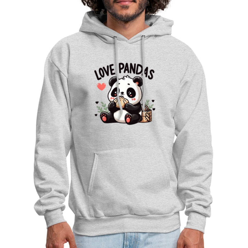 Love Pandas Hoodie - option1# - Men's Hoodie | Hanes P170