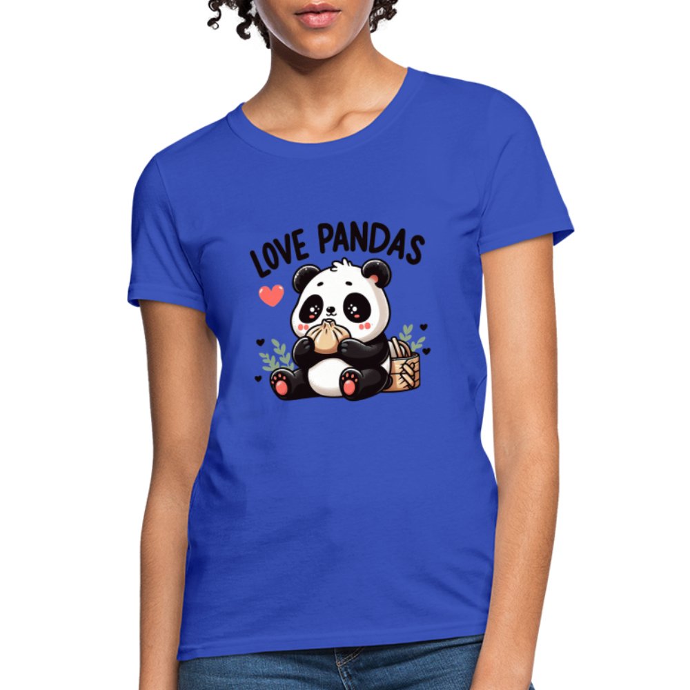 Love Pandas Women's Contoured T-Shirt - heather pink