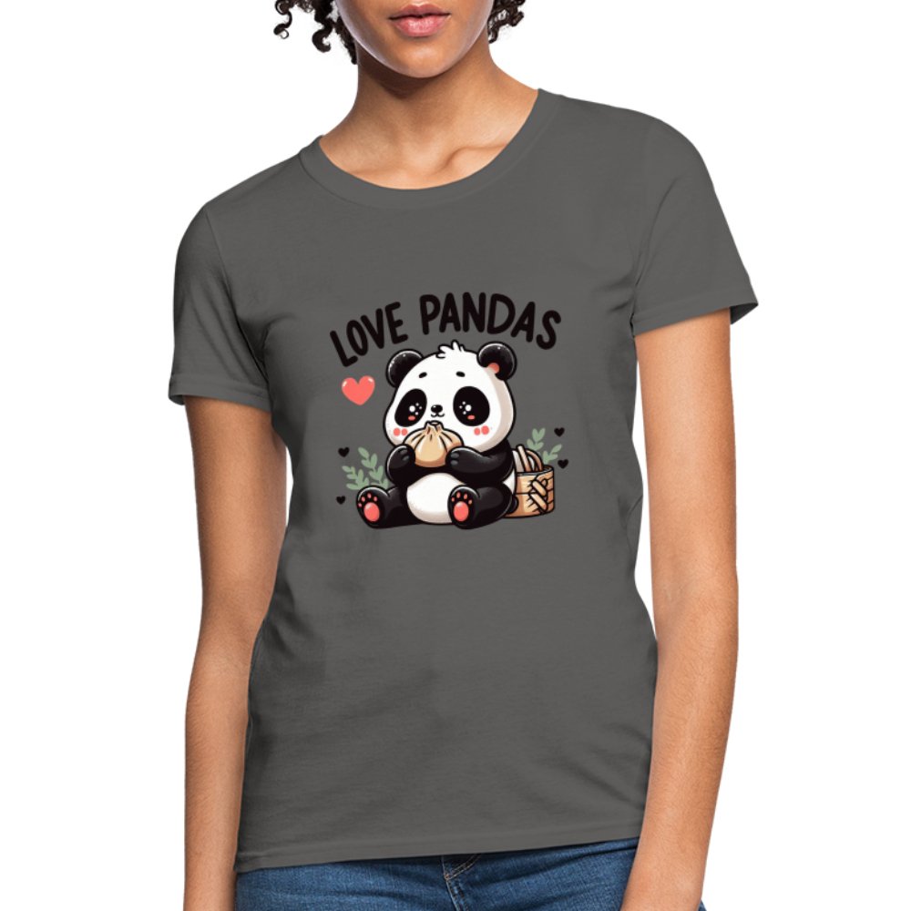 Love Pandas Women's Contoured T-Shirt - pink