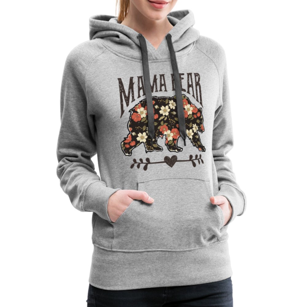 Mama Bear Premium Hoodie (Floral Design) - mauve