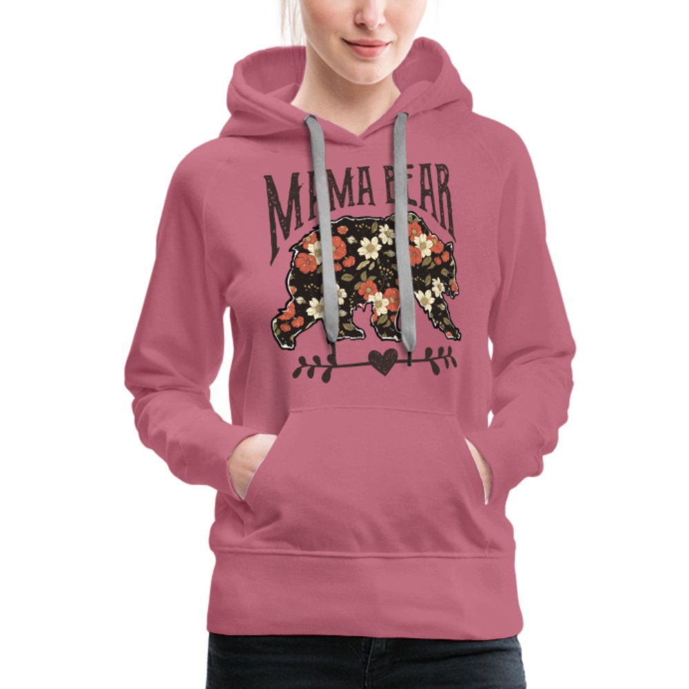 Mama Bear Premium Hoodie (Floral Design) - option1# - Women’s Premium Hoodie | Spreadshirt 444