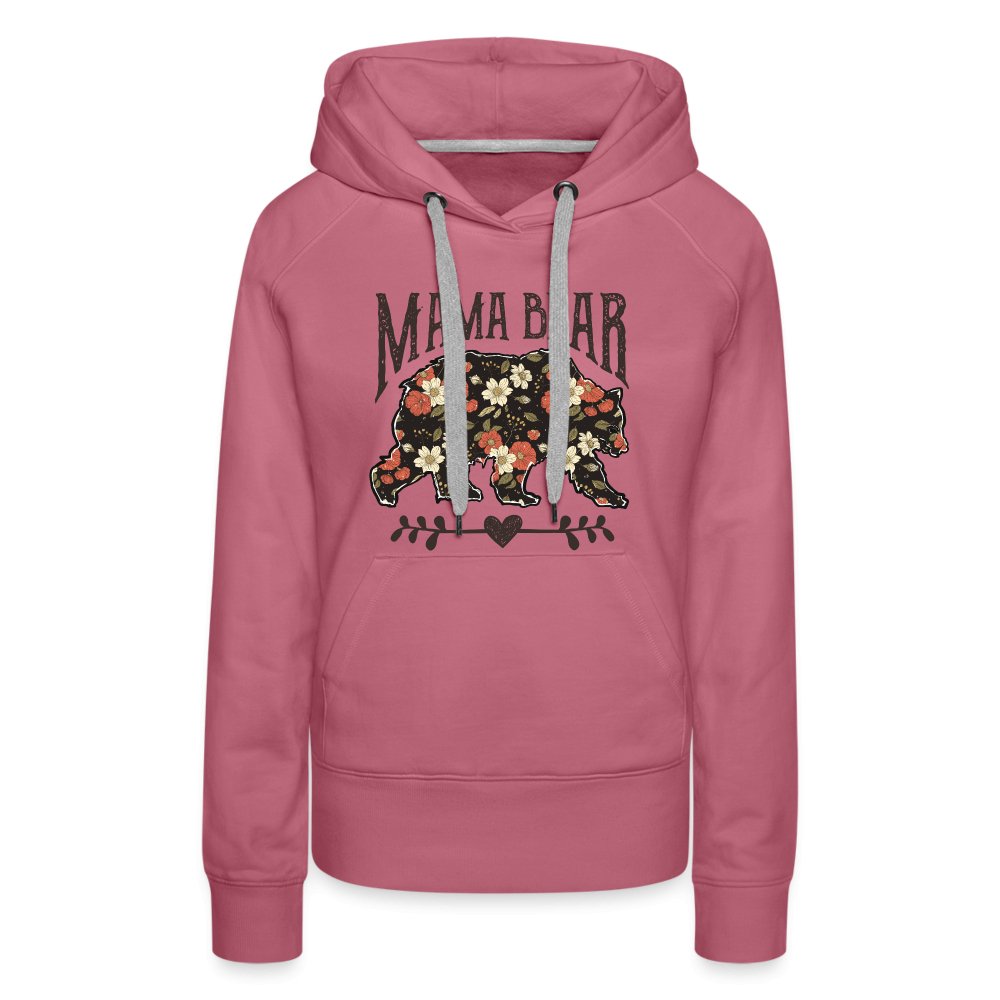 Mama Bear Premium Hoodie (Floral Design) - option1# - Women’s Premium Hoodie | Spreadshirt 444