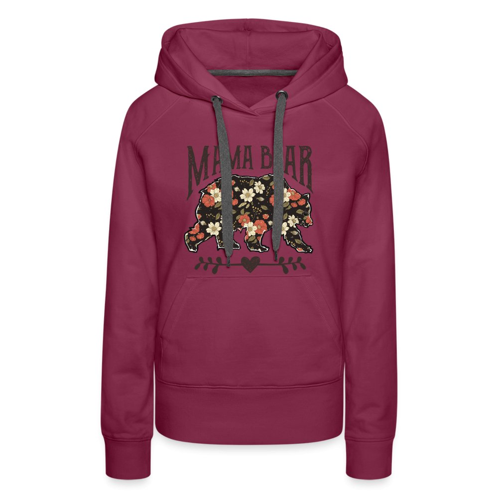 Mama Bear Premium Hoodie (Floral Design) - purple