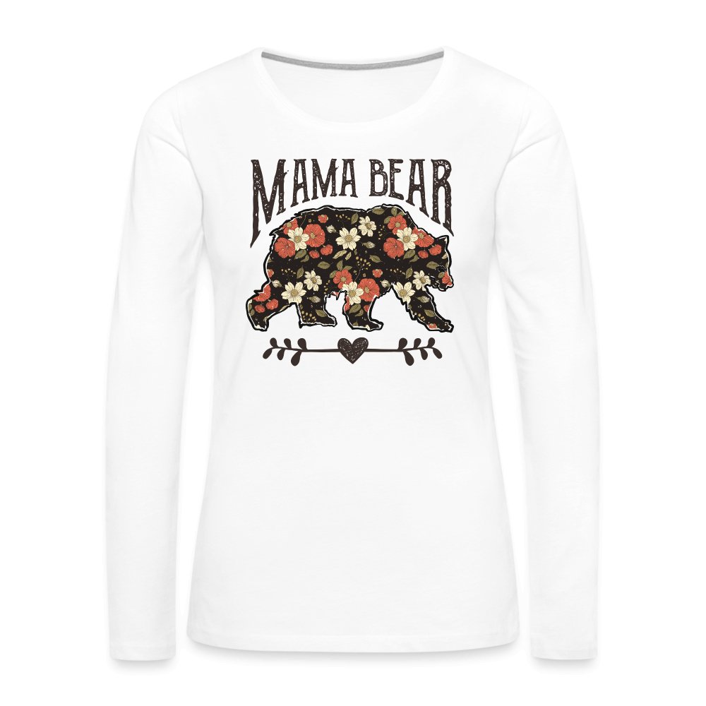 Mama Bear Premium Long Sleeve T-Shirt (Floral Design) - option1# - Women's Premium Long Sleeve T-Shirt | Spreadshirt 876