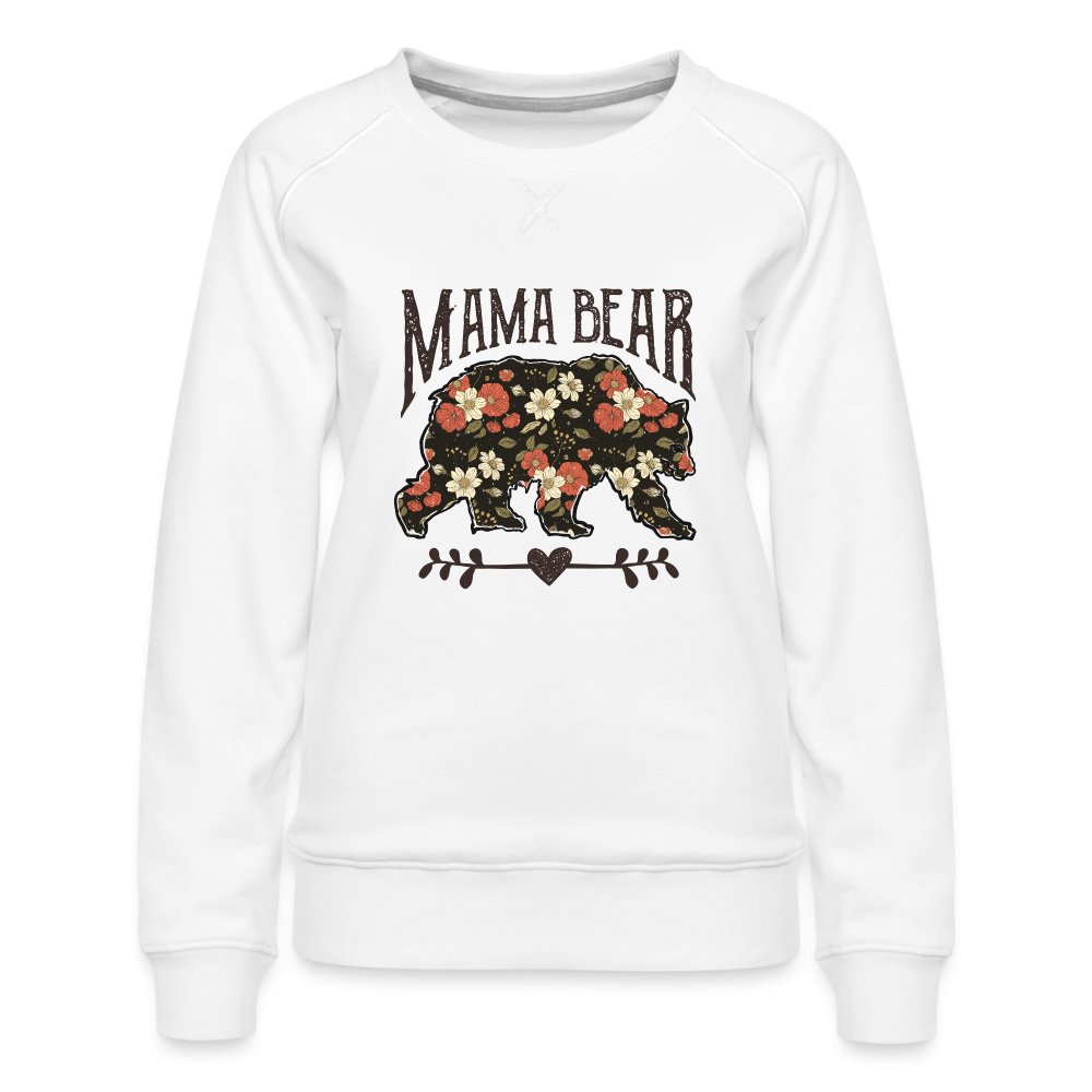 Mama Bear Premium Sweatshirt (Floral Design) - white