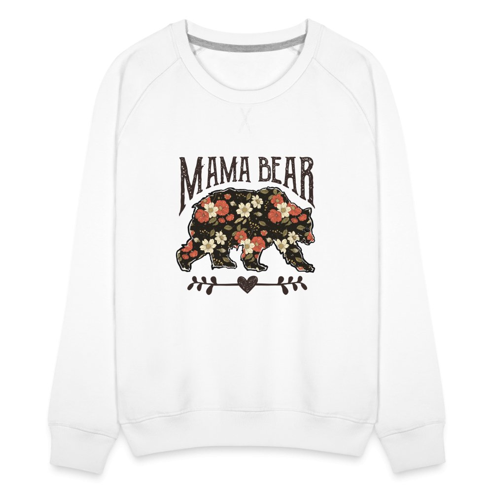 Mama Bear Premium Sweatshirt (Floral Design) - white