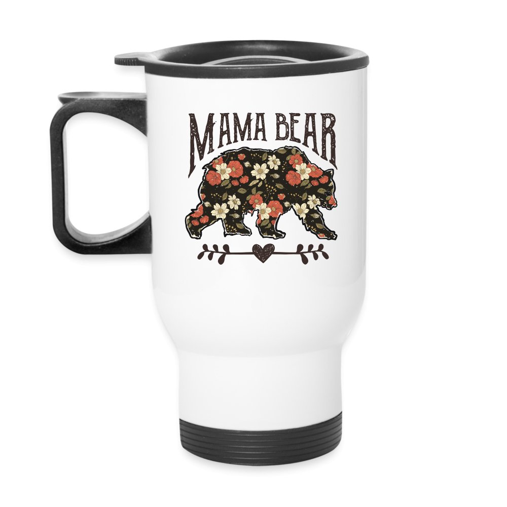 Mama Bear Travel Mug (Floral Design) - One Size