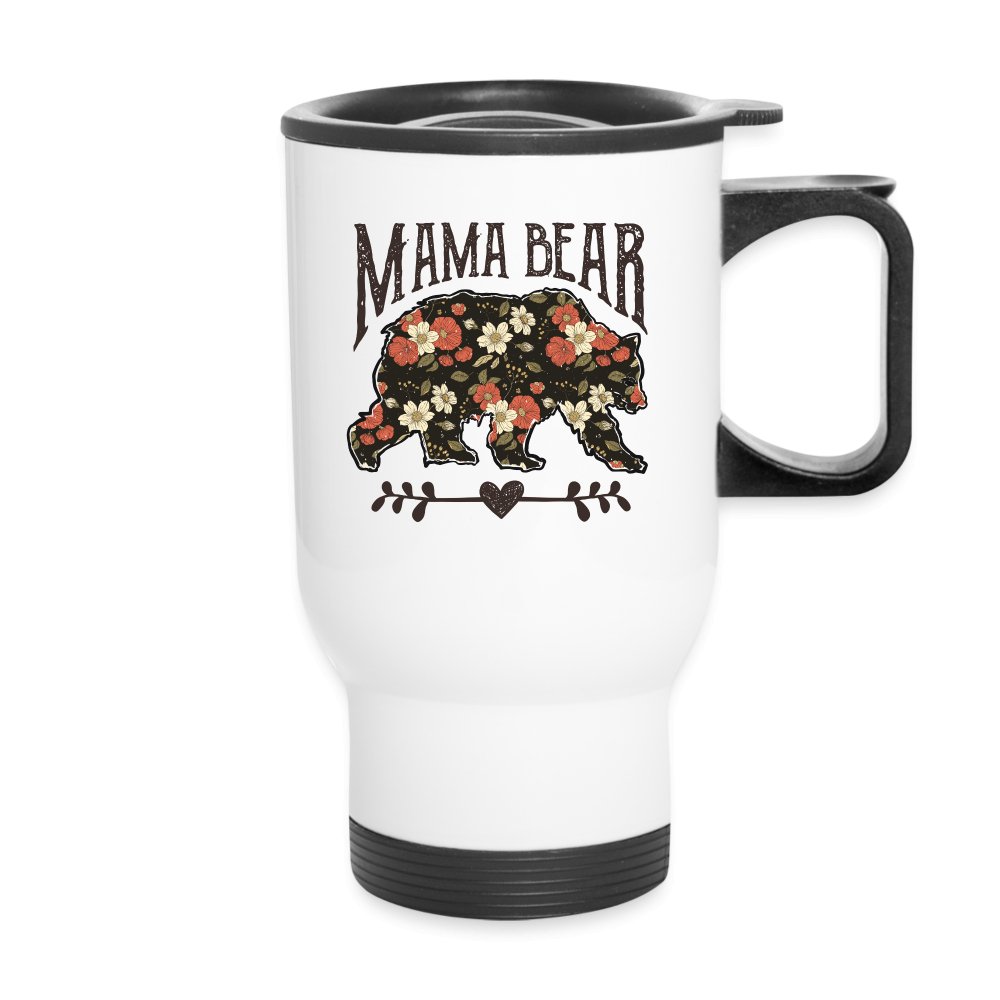 Mama Bear Travel Mug (Floral Design) - One Size