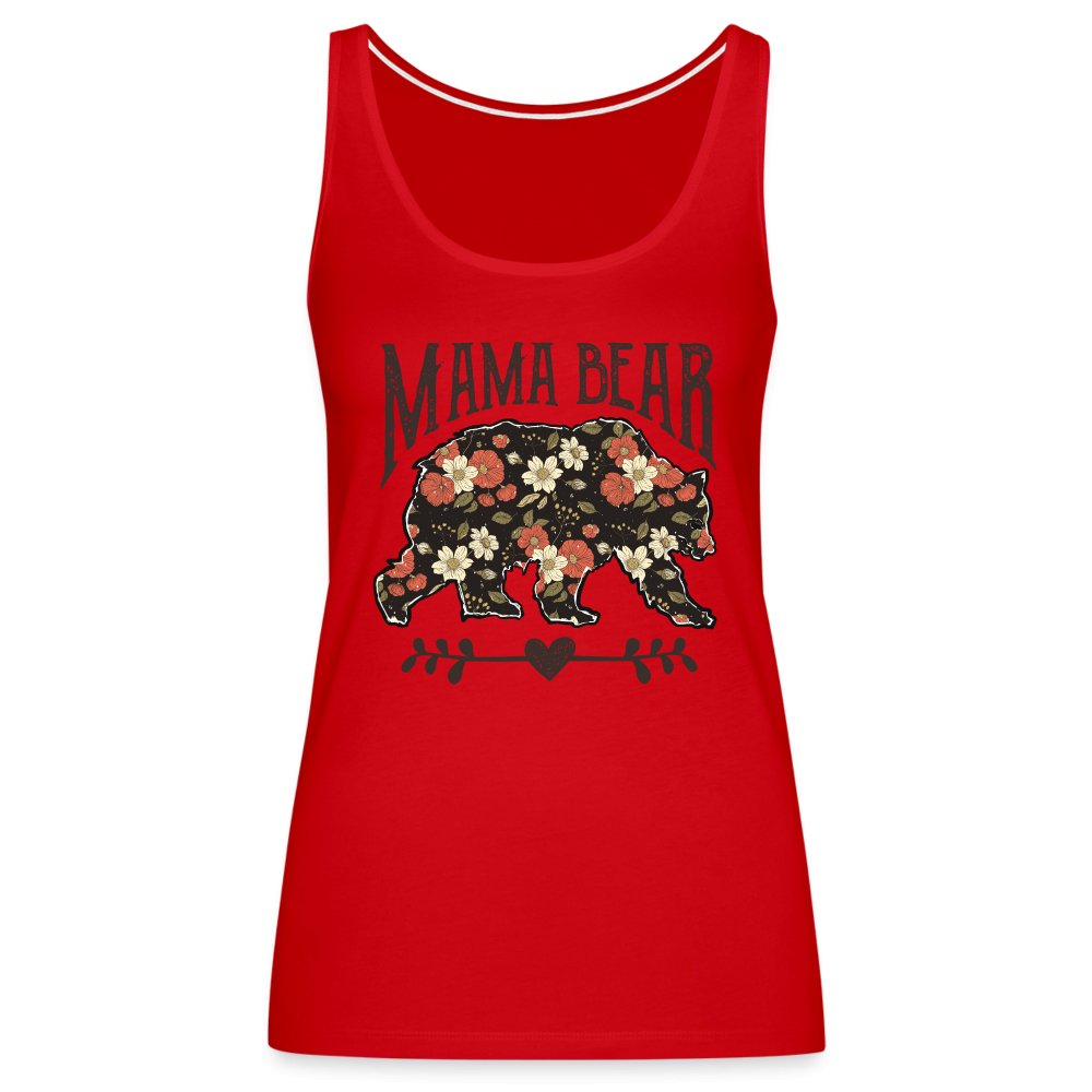 Mama Bear Women’s Premium Tank Top (Floral Design) - royal blue