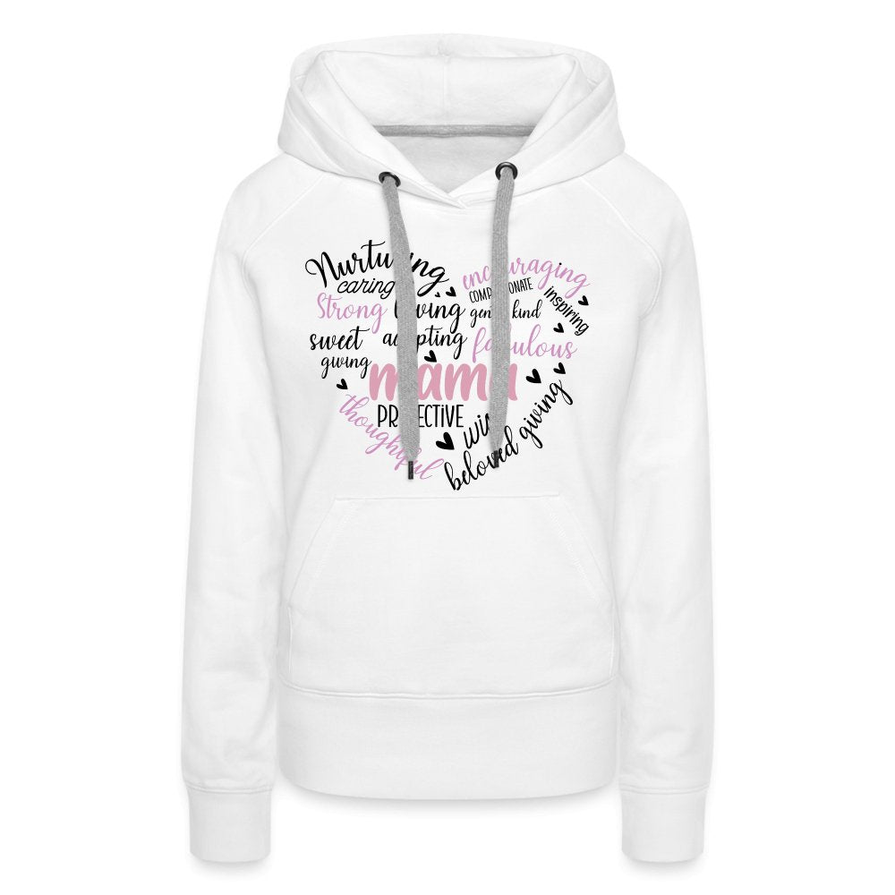 Mama Heart Women’s Premium Hoodie (Word Cloud) - option1# - Women’s Premium Hoodie | Spreadshirt 444