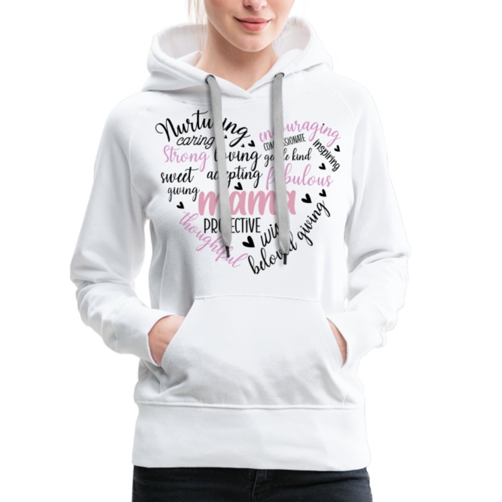 Mama Heart Women’s Premium Hoodie (Word Cloud) - option1# - Women’s Premium Hoodie | Spreadshirt 444