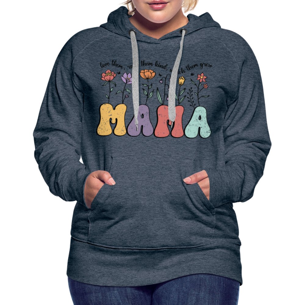 Mama, Love Them, Raise Them Kind, Watch Them Grow Women’s Premium Hoodie - purple