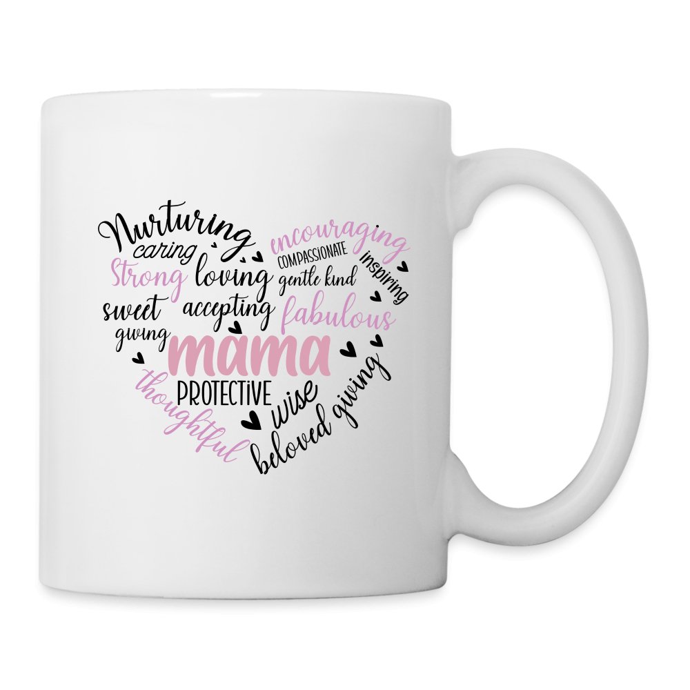 Mama Word Art Heart Coffee Mug - One Size