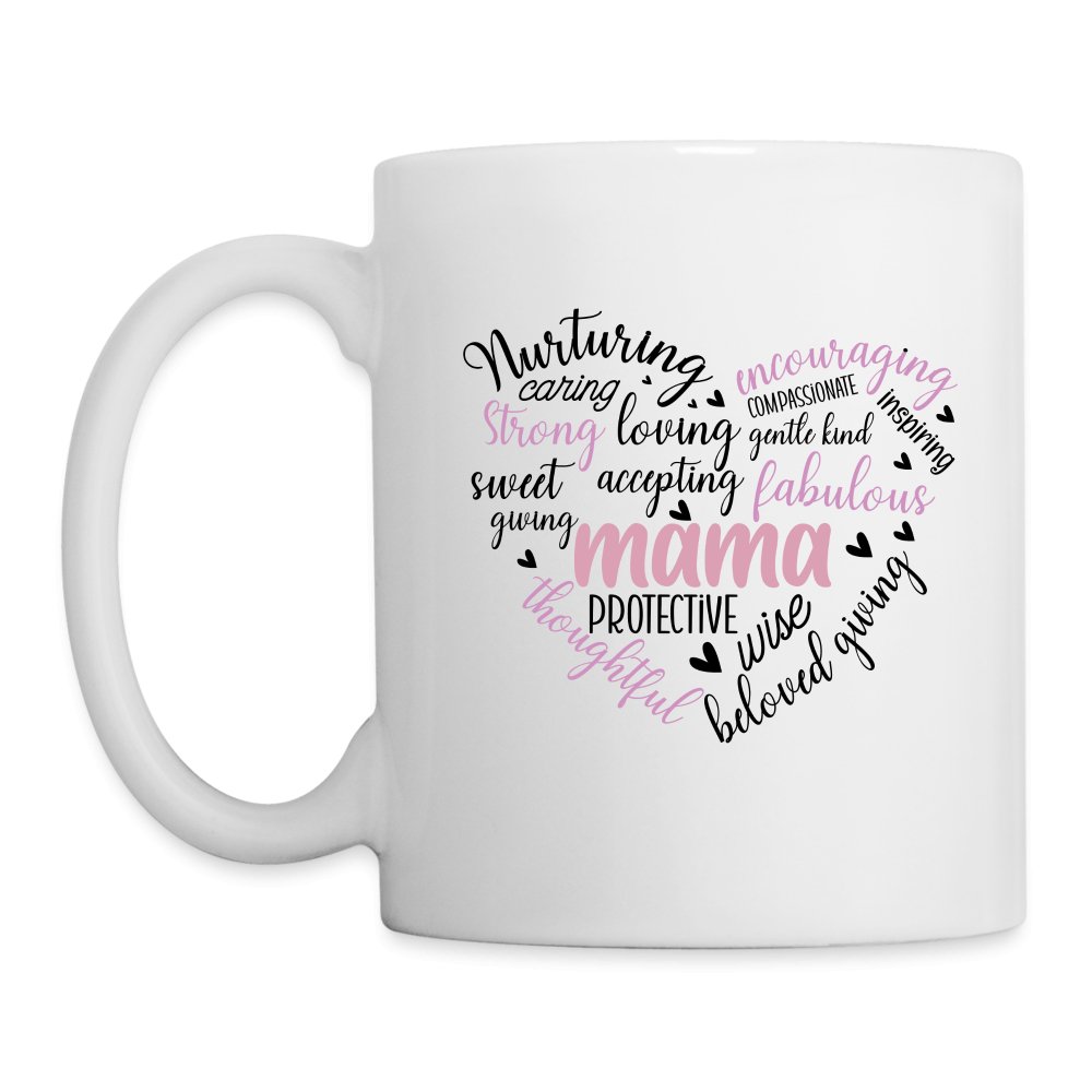 Mama Word Art Heart Coffee Mug - One Size