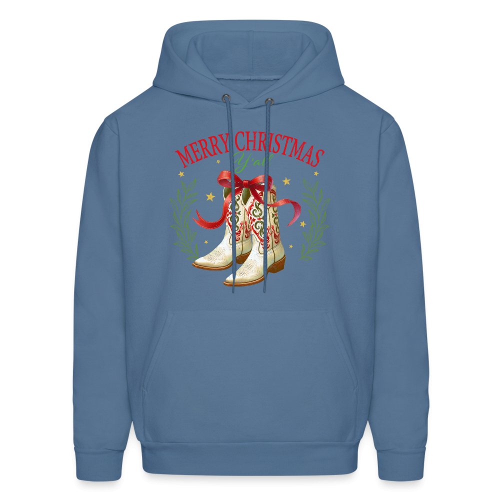 Merry Christmas Y'all (Country Christmas) Hoodie - denim blue