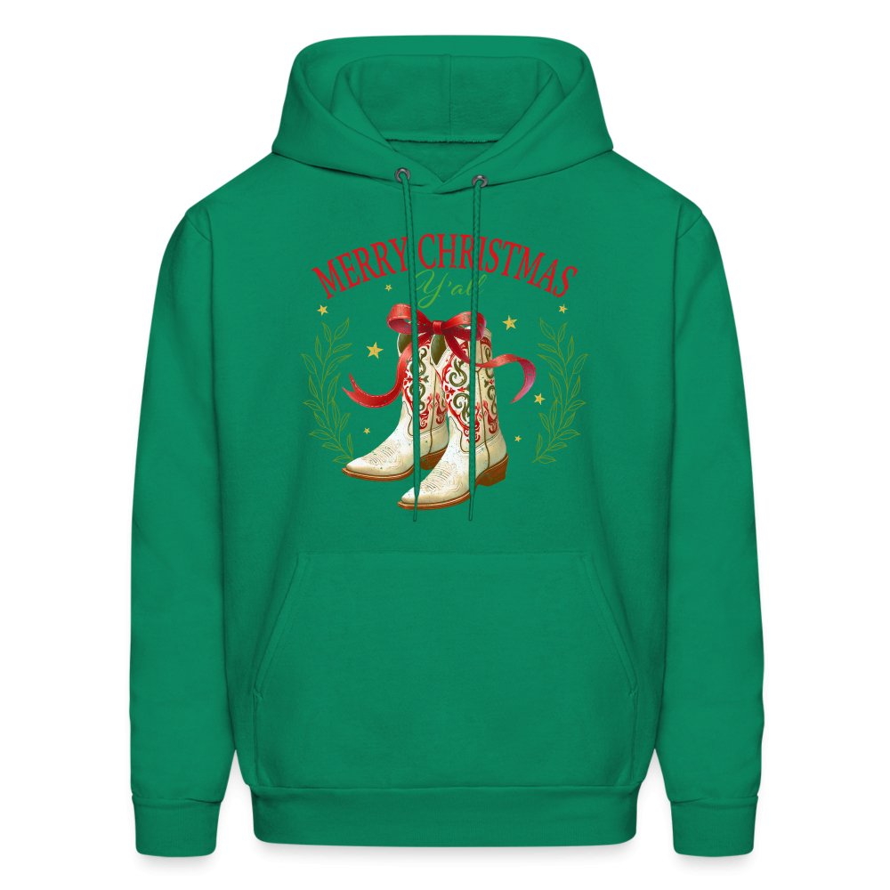 Merry Christmas Y'all (Country Christmas) Hoodie - kelly green